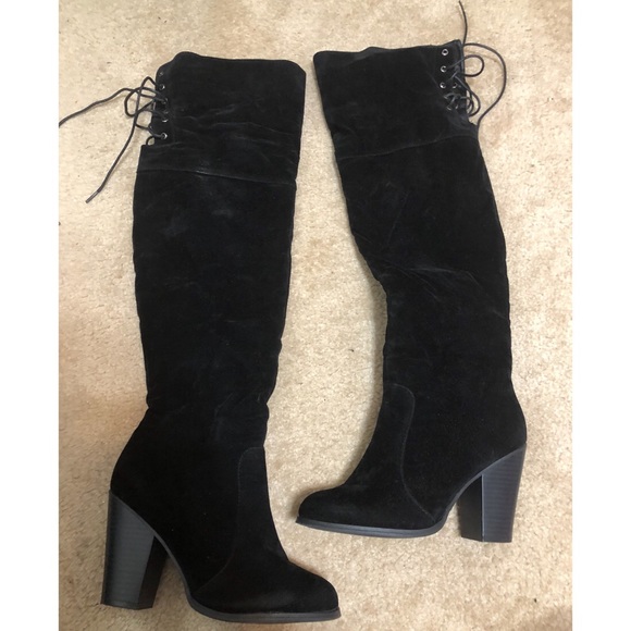 teal thigh high boots